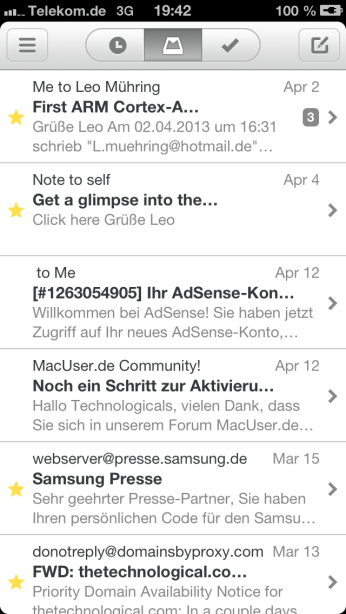 Mailbox auf dem iPhone