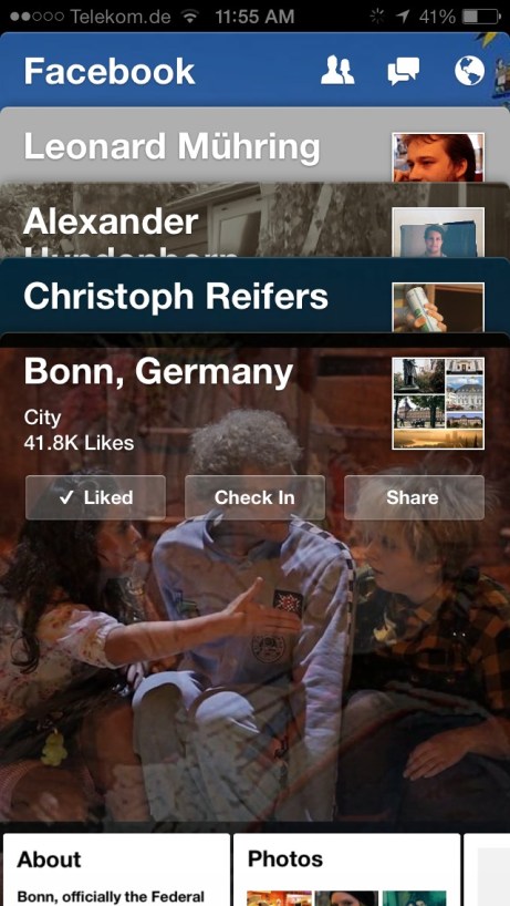 Manchmal kann Facebook Paper auch unübersichtlich werden.