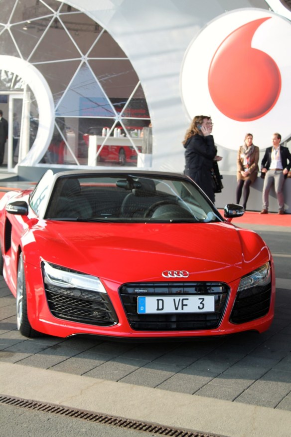 Die VW-Tochter Audi teilte sich mit Vodafone einen Pavillon. 