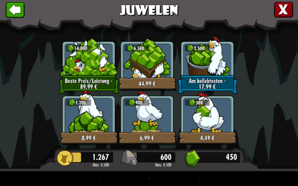 In-App-Käufe in Dungeon Keeper