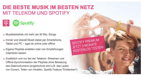 Telekom Spotify Zero Rating